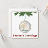 Nautische & Zeilthema Kerst Kaart (Voorkant / Achterkant in situ)