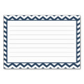 Nautische zigzag Patroon Recept Kaarten (Achterkant)