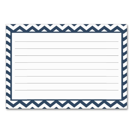 Nautische zigzag Patroon Recept Kaarten (Achterkant)