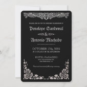  nautische zilverfolie huwelijksuitnodigingen kaart (Achterkant)