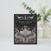 Nautische Zilverfolie Trouwen Save the Date Aankondigingskaart (Staand voorkant)