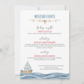 nautische zomer vrijgezellenfeest kaart (Achterkant)