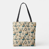  Nautische Zomerboten en Ankers Tote Bag (Achterkant)