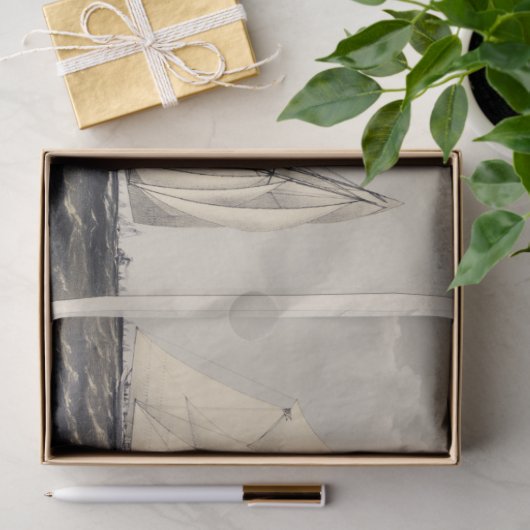  nautische zomerjachten Ephemera Decoupage Tissuepapier (Geschenk)