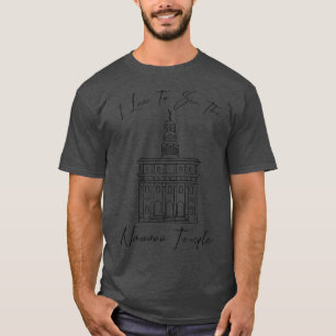 Nauvoo IL Temple, ik zie graag mijn tempel, kallig T-shirt