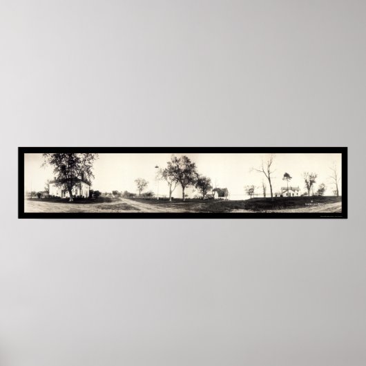 Nauvoo Mormon Houses Foto 1925 Poster (Voorkant)