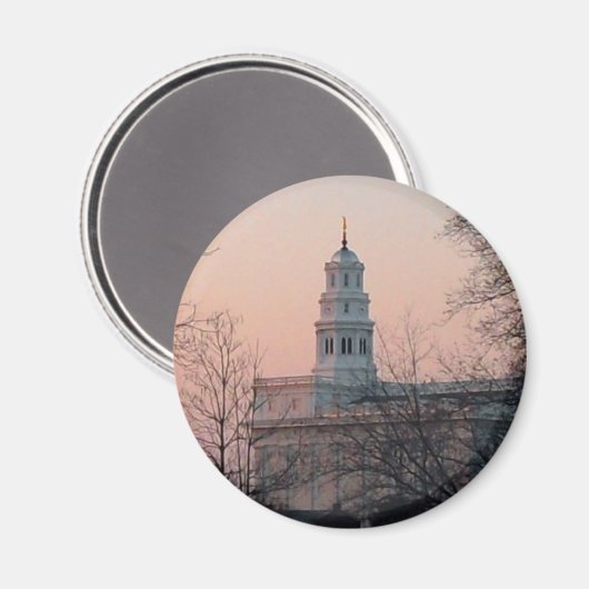 Nauvoo-tempel bij Twilight Magneet (Voorkant / Achterkant)