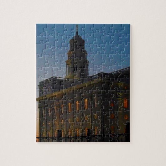 Nauvoo Temple bij zonsondergang Legpuzzel (Verticaal)