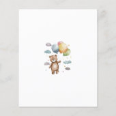 Nauw afwachten Beer Budget Baby shower Uitnodiging Flyer (Achterkant)