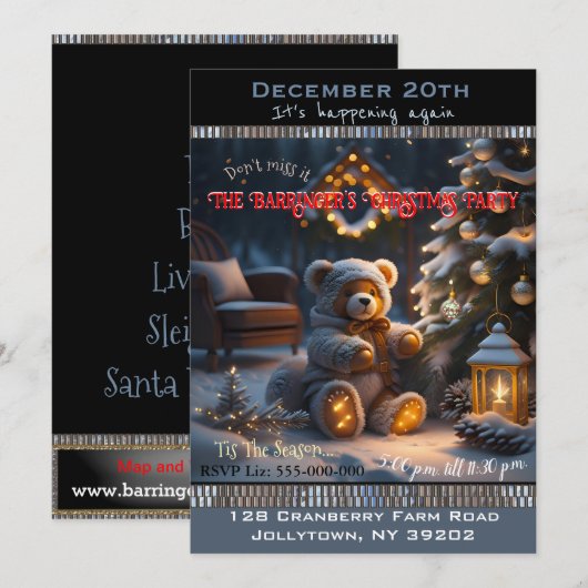 Nauw daar voor U Feestelijke Kerstfeest Kaart (Voorkant / Achterkant)