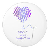 Nauw in liefde met jou keramische knop (Voorkant)