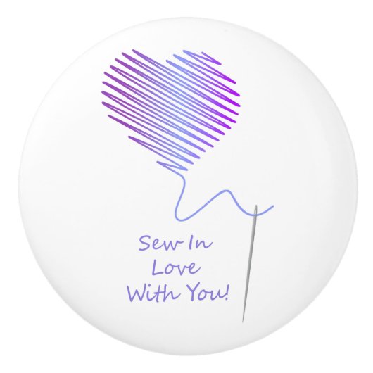 Nauw in liefde met jou keramische knop (Voorkant)