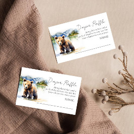 Nauw wachten baby shower luier loterij informatiekaartje