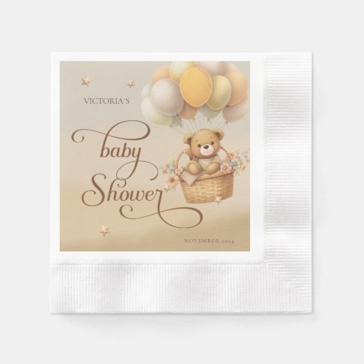 Nauw wachten baby shower papier servet (Voorkant)