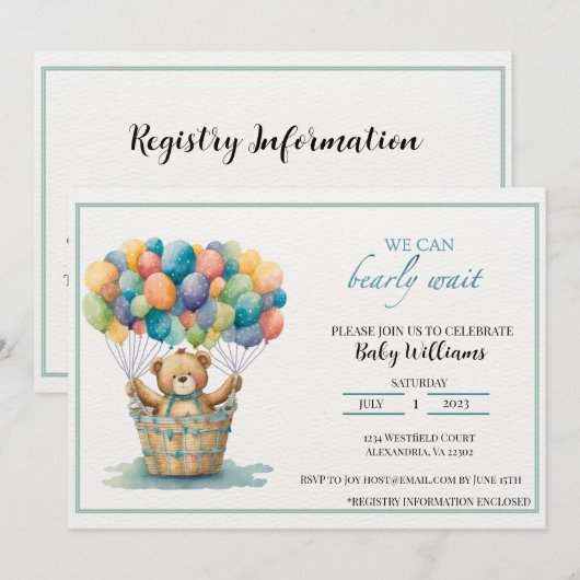 Nauw wachten op genderneutrale uitnodiging voor Ba (Voorkant / Achterkant)