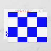 Nauwe alfabet vlag Signaal N Briefkaart (Voorkant / Achterkant)