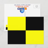 Nauwe alfabet vlag Signal Letter L Briefkaart (Voorkant / Achterkant)