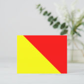 Nauwe alfabet vlag Signal Letter O Briefkaart (Staand voorkant)