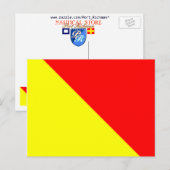 Nauwe alfabet vlag Signal Letter O Briefkaart (Voorkant / Achterkant)