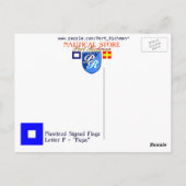 Nauwe alfabet vlag Signal Letter P Briefkaart (Achterkant)