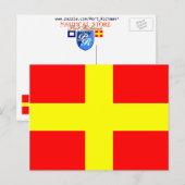 Nauwe alfabet vlag Signal Letter R Briefkaart (Voorkant / Achterkant)