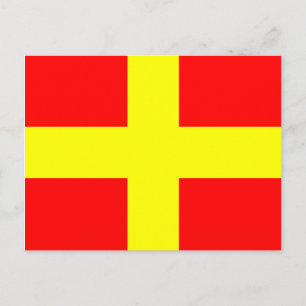 Nauwe alfabet vlag Signal Letter R Briefkaart