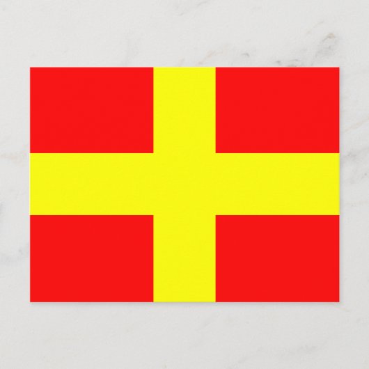 Nauwe alfabet vlag Signal Letter R Briefkaart (Voorkant)