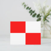 Nauwe alfabet vlag Signal Letter U Briefkaart (Staand voorkant)