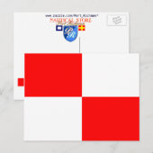 Nauwe alfabet vlag Signal Letter U Briefkaart (Voorkant / Achterkant)