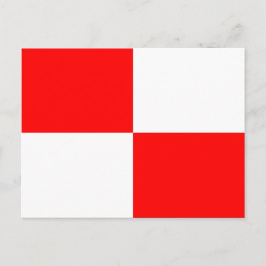 Nauwe alfabet vlag Signal Letter U Briefkaart (Voorkant)