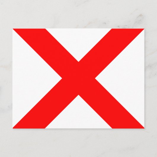 Nauwe alfabet vlag Signal Letter V Briefkaart (Voorkant)