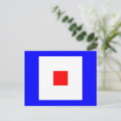 Nauwe alfabet vlag Signal Letter W Briefkaart (Staand voorkant)