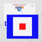 Nauwe alfabet vlag Signal Letter W Briefkaart (Voorkant / Achterkant)