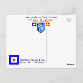 Nauwe alfabet vlag Signal Letter W Briefkaart (Achterkant)