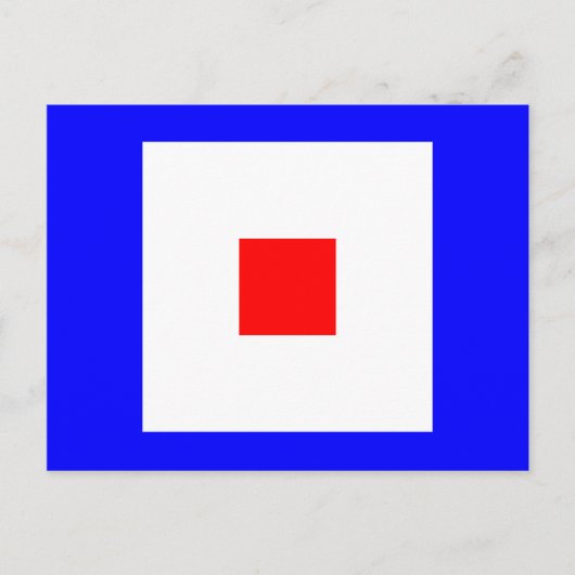 Nauwe alfabet vlag Signal Letter W Briefkaart (Voorkant)