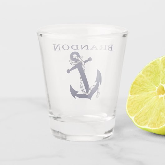 Nauwe ankerbewegingsbalk Kies Jouw naam op maat Shot Glas (Achterkant)
