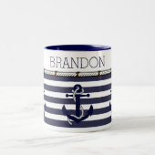 Nauwe ankerbewegingsbalk Kies uw eigen kleur Tweekleurige Koffiemok (Center)