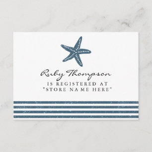 Nauwe Baby shower Registry Insert Card Informatiekaartje