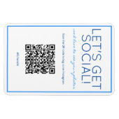 Nauwe Beach Blue QR Code Social Media Magnet Magneet (Horizontaal)