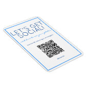 Nauwe Beach Blue QR Code Social Media Magnet Magneet (Rechterzijde)