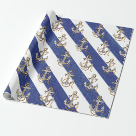 Nauwe bevestiging op Waterverf strepen Cadeaupapier