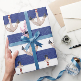 Nauwe bevestiging op Waterverf strepen Cadeaupapier