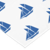 Nauwe blauwe boten patroon moderne zomer tafelkleed (Gekanteld)