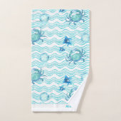 Nauwe Blauwgroen Blue Manta Ray Wave Bath-handdoek Bad Handdoek (Handdoek)