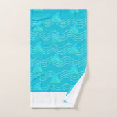 Nauwe Blauwgroen Blue Manta Ray Wave Bath-handdoek Bad Handdoek (Handdoek)
