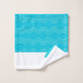 Nauwe Blauwgroen Blue Manta Ray Wave Bath-handdoek Bad Handdoek (Wasdoekje)