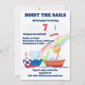 Nauwe dieren die varen op een kinder leeftijdscate kaart (Voorkant)