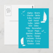 Nauwe fonetische alarmzender briefkaart (Voorkant / Achterkant)