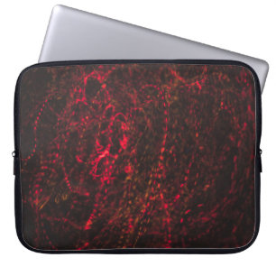 Nauwe fotografie van rode lichten laptop sleeve