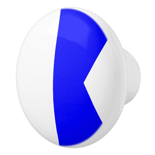 Nauwe-gebarenteken, vlag, letter A, Alfa Keramische Knop (Rechts)
